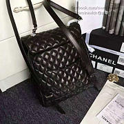 Chanel quilted lambskin large backpack black silver hardware | 170301  - 6