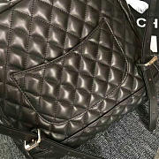 Chanel quilted lambskin large backpack black silver hardware | 170301  - 5