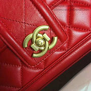 chanel quilted lambskin gold-tone metal flap bag red CohotBag a91365 vs02169 - 4