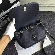 chanel grained calfskin caviar stitched shoulder bag blue CohotBag a92949 vs09430 - 3