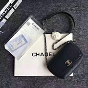 chanel grained calfskin caviar stitched shoulder bag blue CohotBag a92949 vs09430 - 6