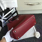 Chanel calfskin large shopping bag burgundy | A69929 - 5
