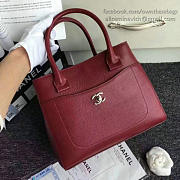 Chanel calfskin large shopping bag burgundy | A69929 - 4