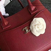 Chanel calfskin large shopping bag burgundy | A69929 - 3