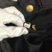 Chanel canvas patchwork chevron large shopping bag black | 260302  - 2