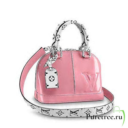 LV Leather Alma BB Shining Pink Bag | M54704  - 1