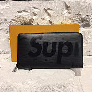 Louis Vuitton Supreme Zippy Wallet Noir  - 1