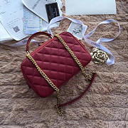 Chanel bowling bag jersey & gold-tone metal CohotBaga69924 wine red  - 4