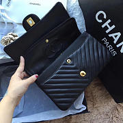 Chanel Classic Chevron Flap Bag Black 25cm - 2