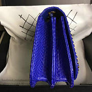 chanel snake embossed flap shoulder bag blue CohotBag a98774 vs07583 - 2
