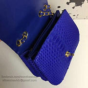 chanel snake embossed flap shoulder bag blue CohotBag a98774 vs07583 - 6