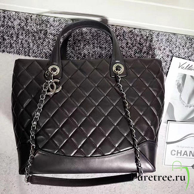 Chanel caviar quilted lambskin shopping tote bag black | 260301  - 1
