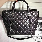 Chanel caviar quilted lambskin shopping tote bag black | 260301  - 2
