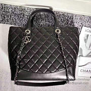 Chanel caviar quilted lambskin shopping tote bag black | 260301  - 4