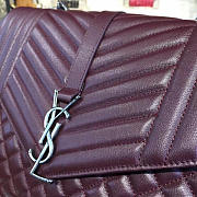 YSL envelop satchel large wine red 36 x 26 x 13cm - 3