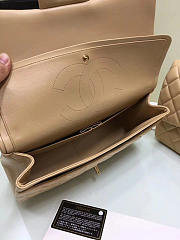 chanel lambskin leather flap bag gold/silver beige large 30cm - 5