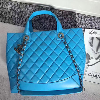 Chanel caviar quilted lambskin shopping tote bag blue | 260301