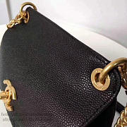 Chanel grained calfskin mini top handle flap bag black a93756 vs09826 - 3