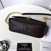 Chanel grained calfskin mini top handle flap bag black a93756 vs09826 - 5