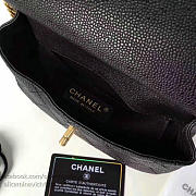 Chanel grained calfskin mini top handle flap bag black a93756 vs09826 - 6