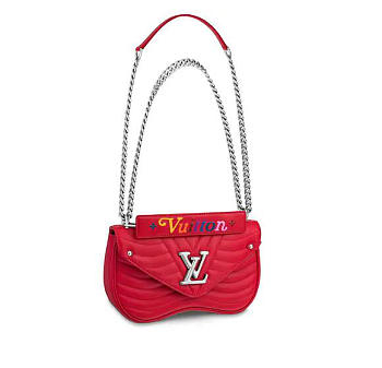 louis vuitton new wave CohotBag  chain bag mm  red m51943