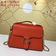 Gucci gg flap shoulder bag on chain orange 5103032 - 1