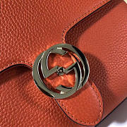 Gucci gg flap shoulder bag on chain orange 5103032 - 5
