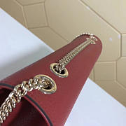 Gucci gg flap shoulder bag on chain red 510303 - 3