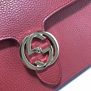 Gucci gg flap shoulder bag on chain red 510303 - 4