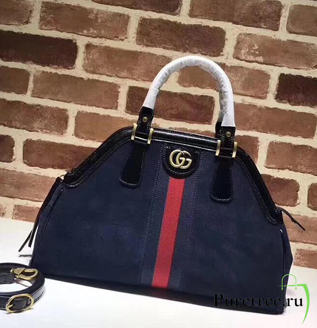 Gucci Medium Top Handle Bag Navy | ‎516459  - 1