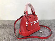 louis vuitton supreme domed satchelv red m40301 - 4