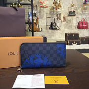 Louis Vuitton zippy wallet blue 3147 - 1