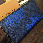 Louis Vuitton zippy wallet blue 3147 - 5