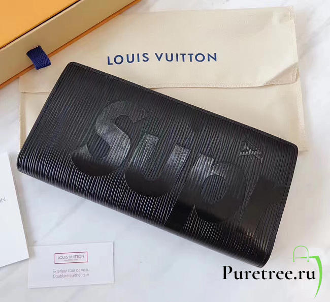 Louis Vuitton Supreme Wallet Black | 3798 - 1