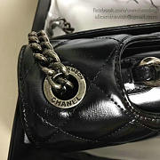 chanel oil wax leather perfect edge bag silver black CohotBag a14041 vs09833 - 2