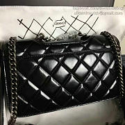 chanel oil wax leather perfect edge bag silver black CohotBag a14041 vs09833 - 3