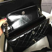 chanel oil wax leather perfect edge bag silver black CohotBag a14041 vs09833 - 6