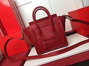 CohotBag celine nano luggage shoulder bag in red smooth calfskin - 1