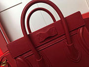 CohotBag celine nano luggage shoulder bag in red smooth calfskin - 4