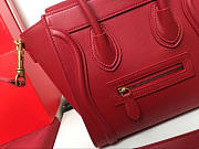 CohotBag celine nano luggage shoulder bag in red smooth calfskin - 3