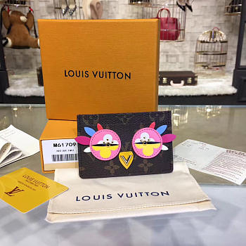 Louis Vuitton credit card holder monogram bird