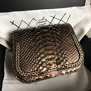 chanel snake embossed flap shoulder bag gold CohotBag a98774 vs00548 - 5