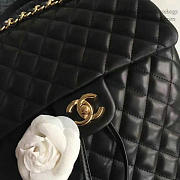 Chanel quilted lambskin large backpack black gold hardware | 170301  - 6