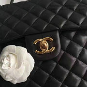 Chanel quilted lambskin large backpack black gold hardware | 170301  - 2