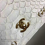 chanel snake embossed flap shoulder bag white CohotBag a98774 vs02816 - 5