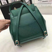 Chanel grained calfskin gold-tone metal backpack green | A93748  - 5