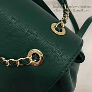 Chanel grained calfskin gold-tone metal backpack green | A93748  - 4