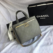 Chanel small shopping bag gray | 57563 - 1