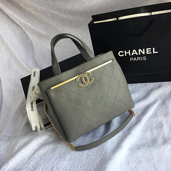 Chanel small shopping bag gray | 57563