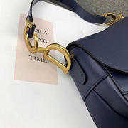 Dior saddle bag original leather blue m0446 - 2